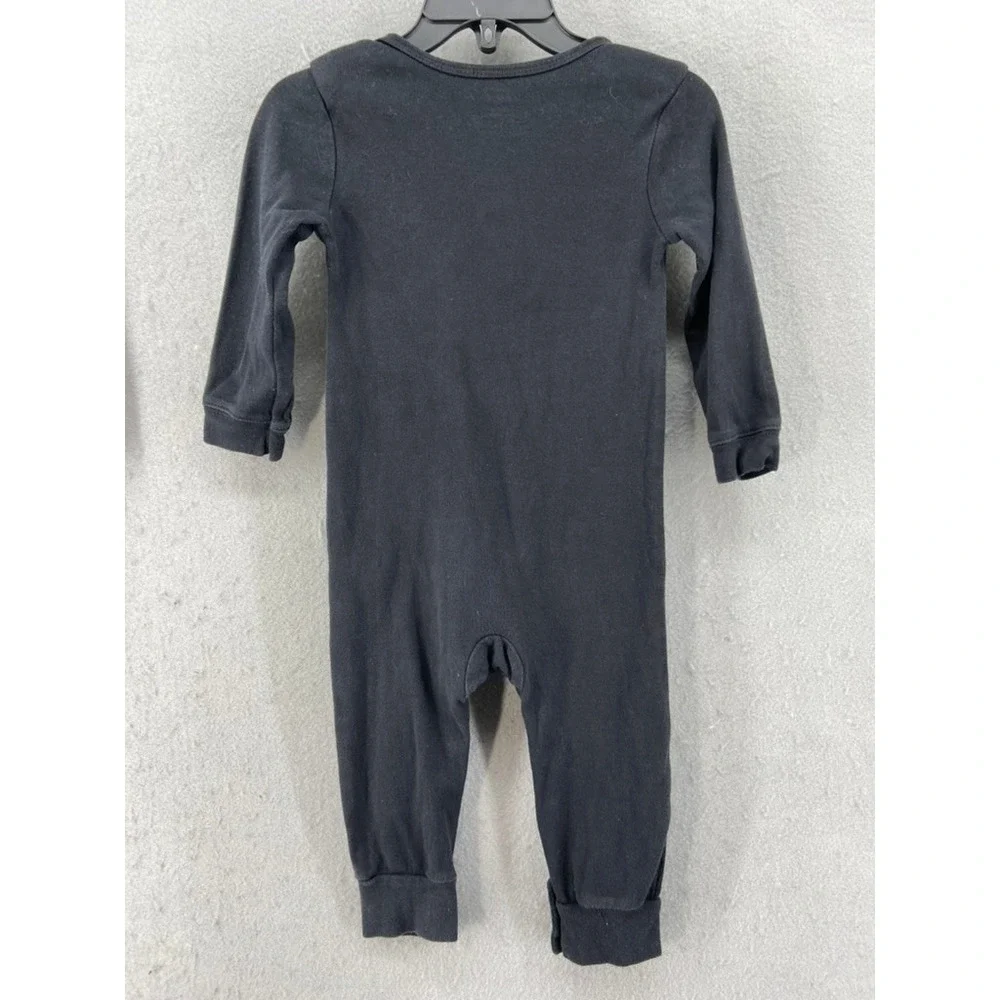 Carters Pajamas Rompers Girls Sz 18‎ mos. Set of 2 Black Skeleton Halloween